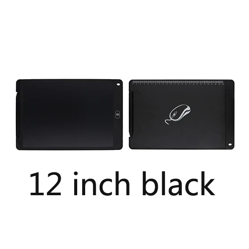 12 inch black Игрушки для рисования 8,5 дюймов/12 дюймов ЖК-доска для детей планшет стирается ультратонкий электронный писатель планшет электронный безбумажный почерк коврик - Цвет: 12 inch black
