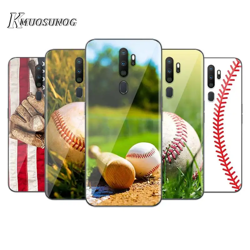 

For OPPO A5 A9 2020 F7 Phone Case Love Baseball Sport for OPPO Reno 2 Z 2Z 2F 3 4 Pro 5G Soft TPU Phone Cover