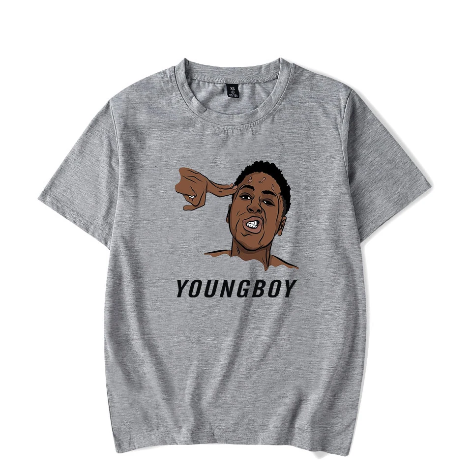 YoungBoy Never Broke Again high Street white t shirt Summer Classic Short Sleeve t shirt men/women Casual Design Tops