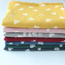 Двухслойная хлопчатобумажная салфетка газовая детская одежда ткань пузырьковая пряжа 100 Штук Ткани