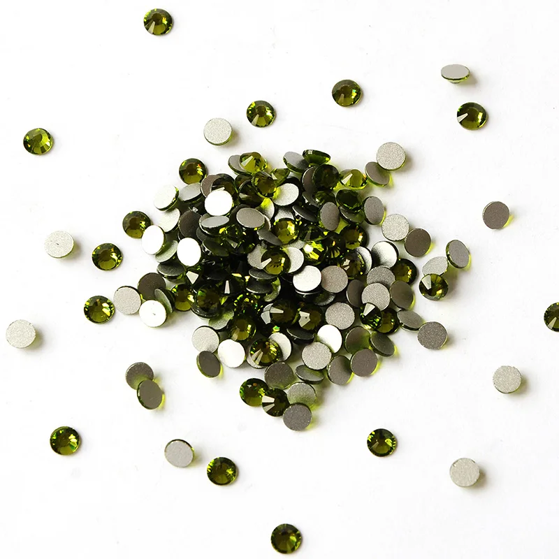 2000NoHF Olivine цветные кристаллы разные размеры Подвески DIY дизайн ногтей 3D камни для