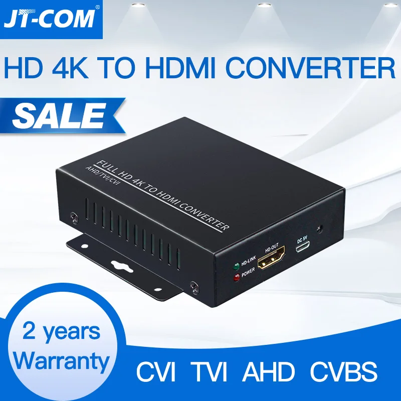 Soporte de reconocimiento automático, 4K, 8MP, 5MP, 4MP, 3MP, 1080P, AHD, CVI, TVI, CVBS a HDMI, compatible con conversión de vídeo de cámara CCTV