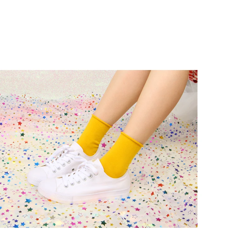 Harajuku Korean wild cotton candy-colored retro student relent wild breathable sports and leisure women's socks