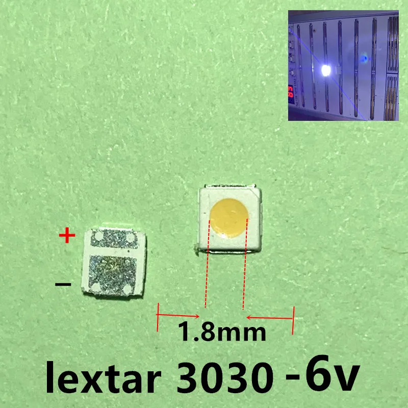 ตัวเลือกสินค้า 100 ชิ้น LED 3030 ชิปคู่ 1W-2W สีขาว สำหรับจอภาพ