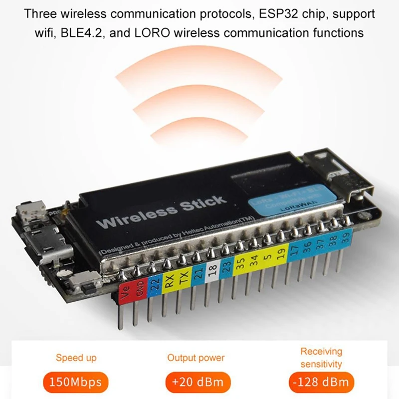 ESP32 LoRa макетная плата Беспроводная палка SX1276 протокол LoRaWAN wifi BLE OLED дисплей для