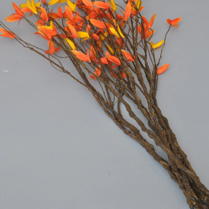 

1pc Plastic Simulation Autumn Deadwood Fake Maple Leaf Artificial Dry Plant Tree Branch For Home Office DIY Decor