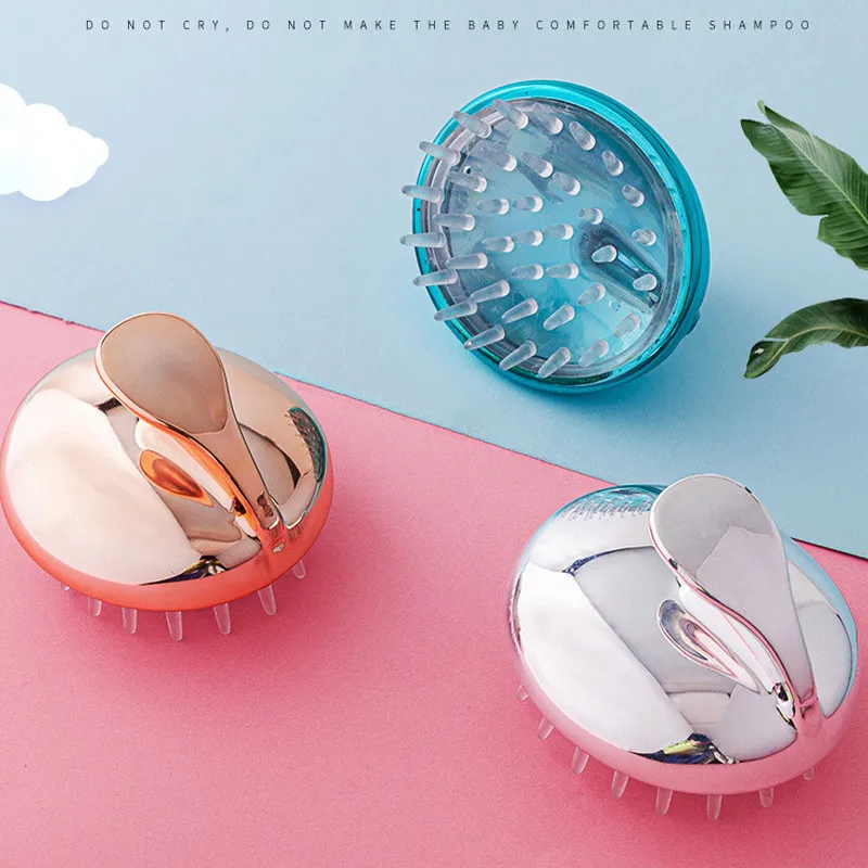 

3 Colors Scalp Massager Comb Removable Silicone Head Body Massage Brush Home Spa Slimming Head Washing Comb Shower Bath Brush