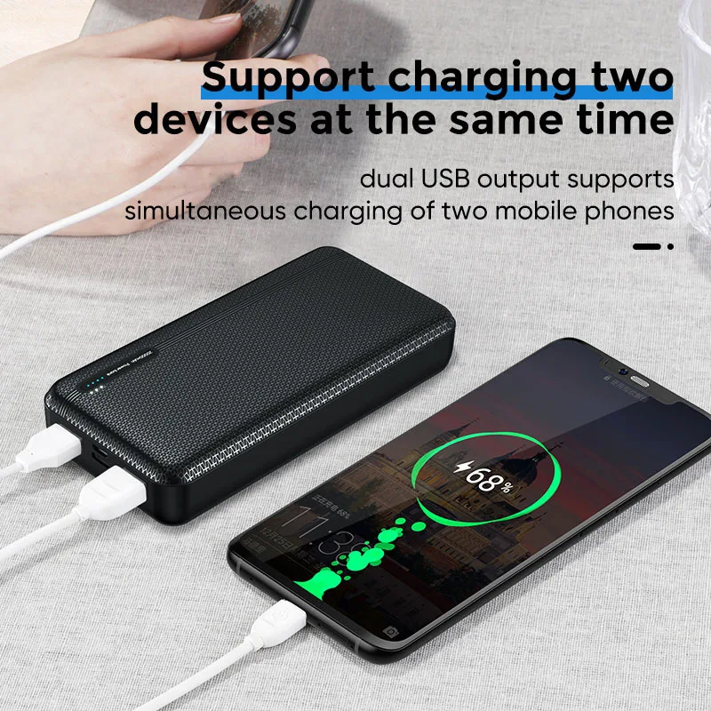 Joyroom Power Bank 20000mAh 2 USB Powerbank 10000mah Mico Type-c Batterie Externe Portable Charger