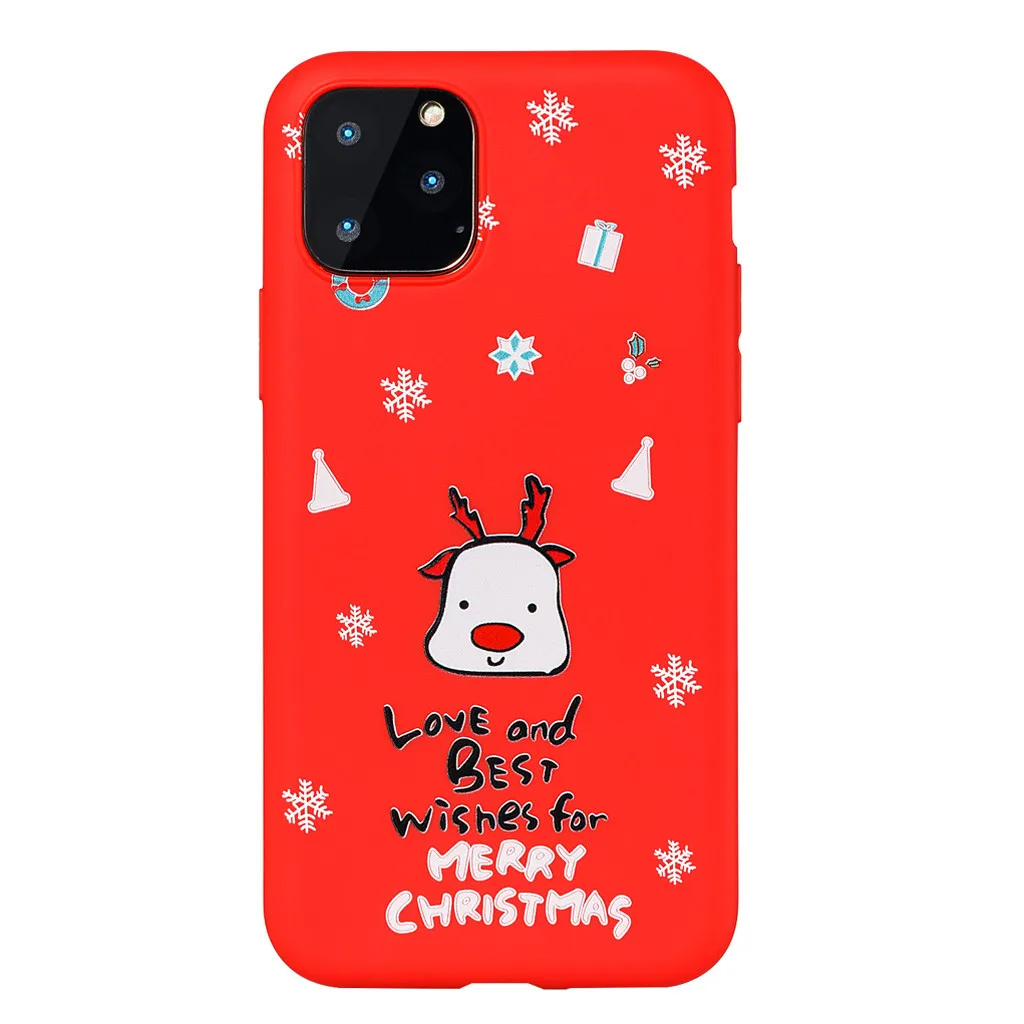 Рождественский чехол для iPhone 11 Pro, чехол для iPhone 11 Pro Max, чехол со снежинками, новогодний защитный чехол, 19 октября - Цвет: H