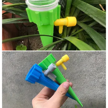 

12 Pcs Plant Waterer Self Watering Spikes Automatic Vacation Drip Irrigation Watering Device Slow Release Control Valve Switch