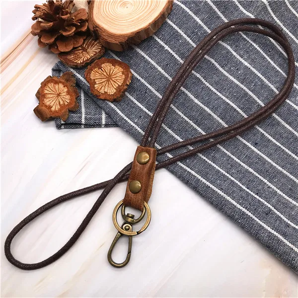 Cowhide Genuine Leather Multi-Purpose Neck Lanyard