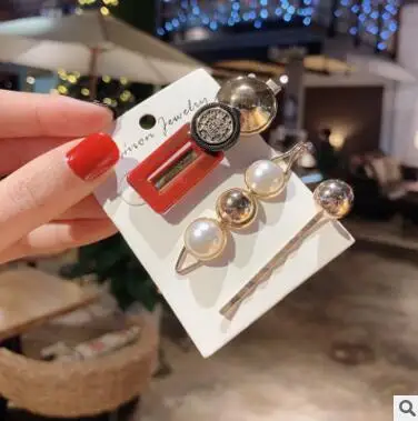 60 компл./лот 3 шт./компл. DIY Простые мульти винтажные уксусная кислота шпильки мультфильм заколки для волос с жемчугом Инструменты для укладки аксессуары HA684 - Цвет: 10
