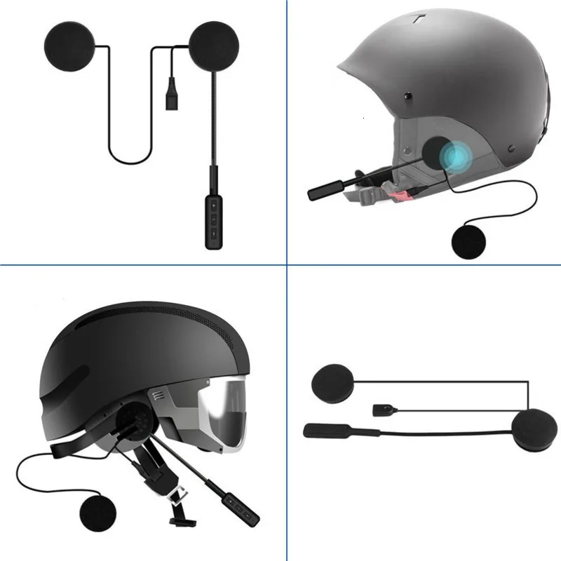 

2019 New Headphone Motorcycle Helmet Anti Interference Free Wireless Bluetooth Headset Hands Free Waterproof Headset Intercom