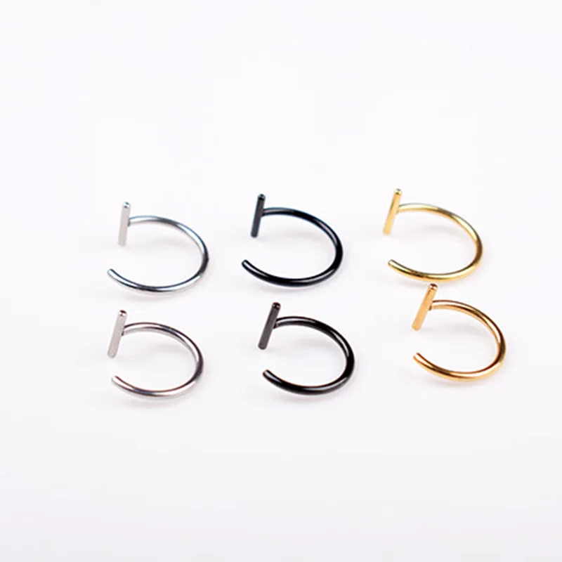 Abaicer New 3pcs Fake Piercing Body Nose Lip Rings Unisex Nose Ring Women Septum Piercing Jewelry