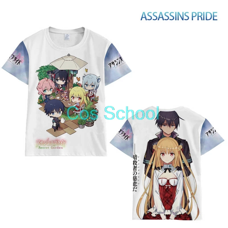 Cos School Assassins Pride Футболка Kufa Vanpir Melida Angel, Маскарадные костюмы, футболка, парные топы с короткими рукавами и принтом