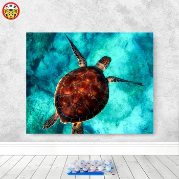 

Digital painting art painting lucky turtle study living room hanging painting home decoration painting