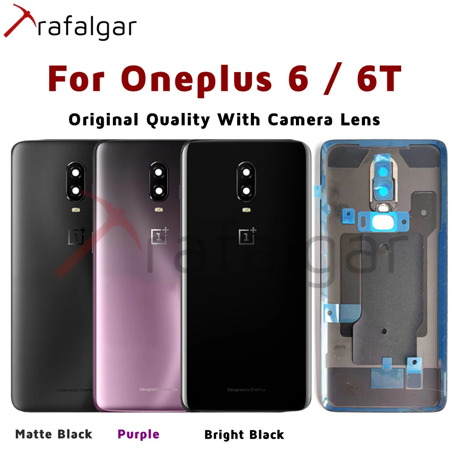 Оригинальная задняя крышка из стекла для Oneplus 6 T чехол аккумулятора One Plus +