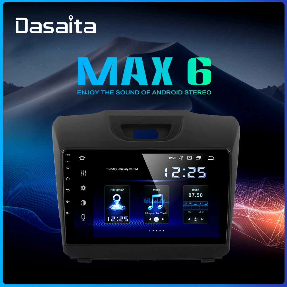 Dasaita Android 9,0 TDA7850 1 din для Isuzu автомобильный радиоприемник D-MAX " ips сенсорный экран 1080P видео gps Bluetooth шестиядерный MP3 64G rom