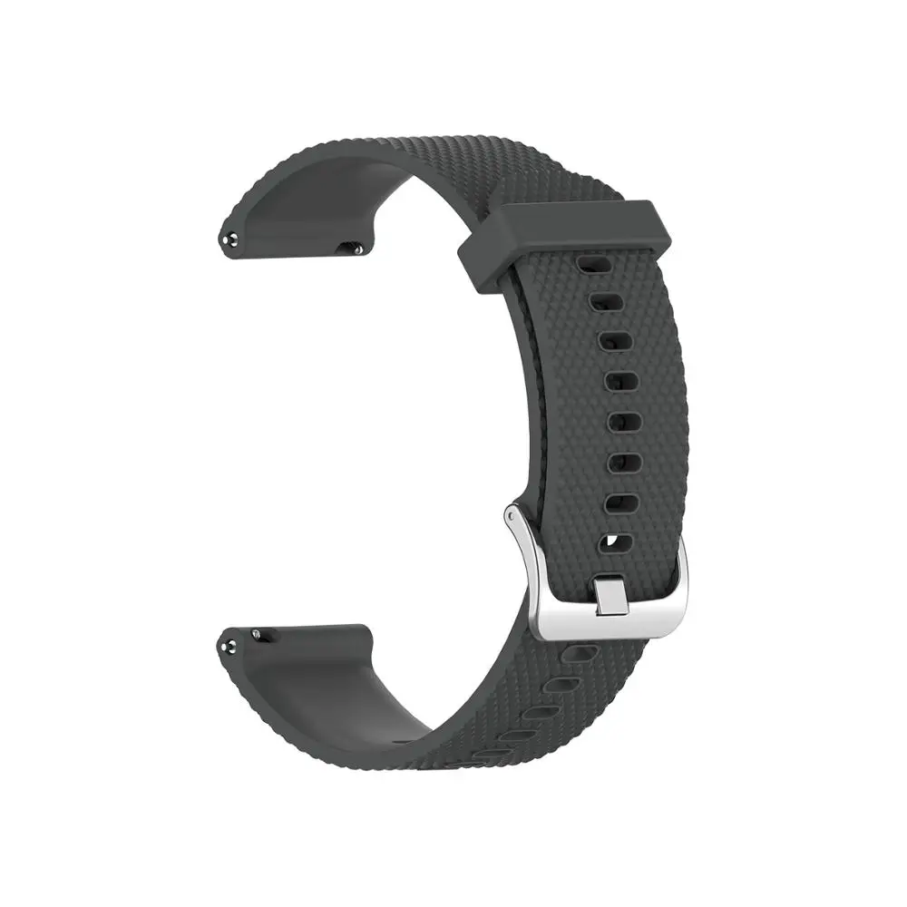 18mm Soft Silicone Smart Watch Strap For Garmin Vivoactive4S Sport Wrist band For Vivoactive 4S Replacement Bracelet Accessories - Цвет: Серый