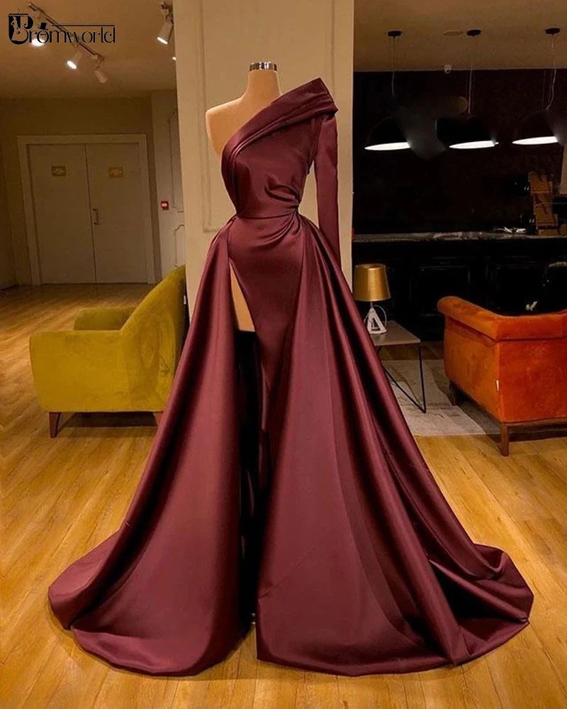 2022 New Burgundy Prom Dresses Long ...