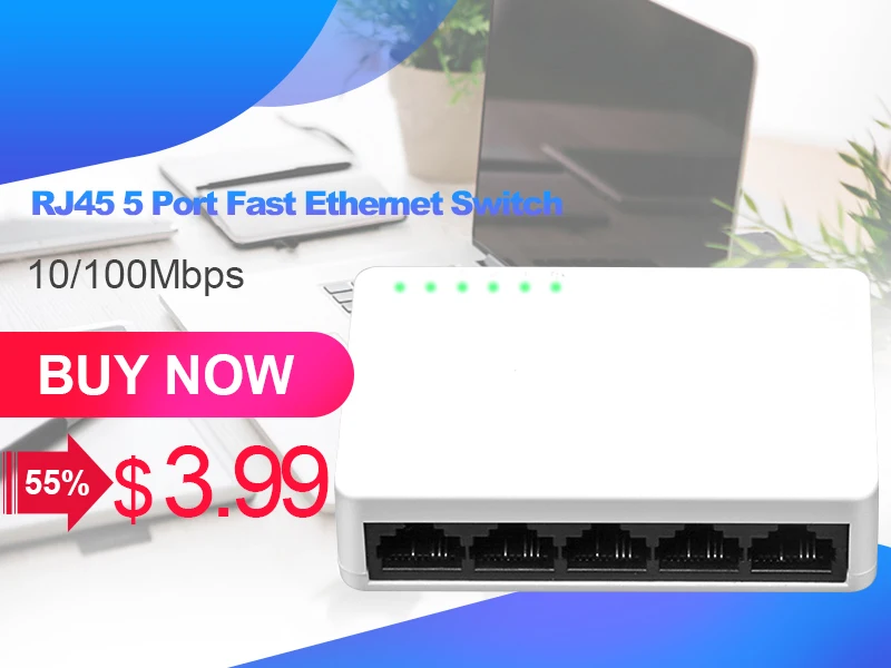 Сетевая переключатель 5 Порты и разъёмы 10/100 Мбит/с Fast Ethernet сетевой коммутатор концентратор LAN/полный или полудуплекс обмен разъема стандарта ЕС и США