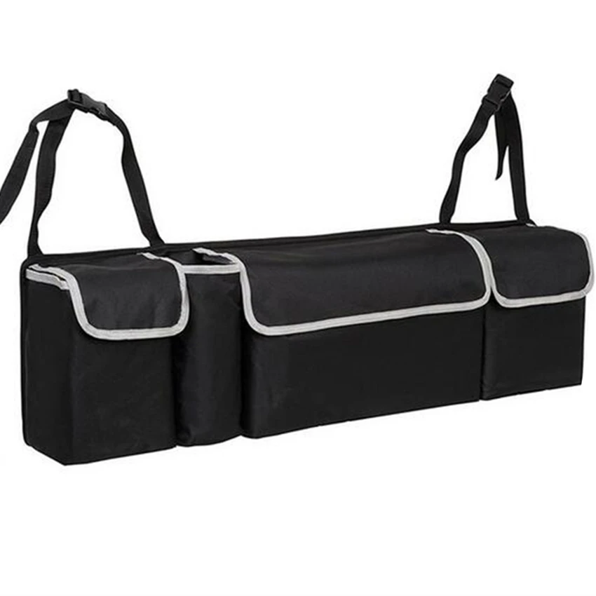 Автомобильный органайзер для багажника, аксессуары для интерьера, сумка для хранения на заднем сиденье, многофункциональная ткань Оксфорд, органайзер для заднего сиденья автомобиля