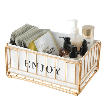 

Removable cloth bag mask storage box cosmetic basket waterproof lining table artifact Organizer rack