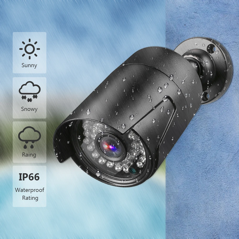 1MP/2MP/5MP Проводная ip-камера H.265, уличная, IP66, водонепроницаемая, домашняя камера безопасности, ночное видение, видеонаблюдение