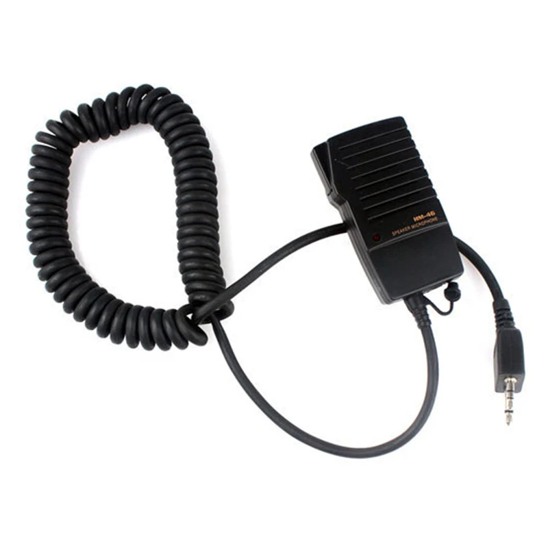Черный For ICOM IC-V8 V82 V85 IC-T2H T8A 2AT E90 W32A Radio HM-46 Microphone Practical - Цвет: Черный