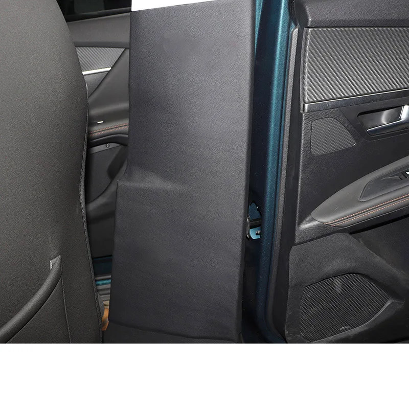 Lsrtw2017 Кожаный Автомобильный Внутренний дверной средний столб защитный коврик для peugeot 3008 5008 интерьерные аксессуары для формовки - Название цвета: 5008 2pcs