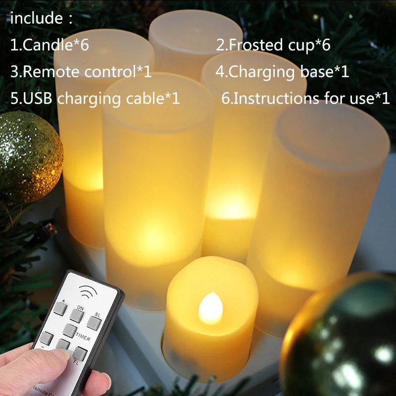 Bougies LED Rechargeables Par USB Avec Flamme Vacillante Rose Imperméable  Mariage Noël Décoratif Violet Bougie Chauffe Plat Minuterie 230919 Du 19,76  €