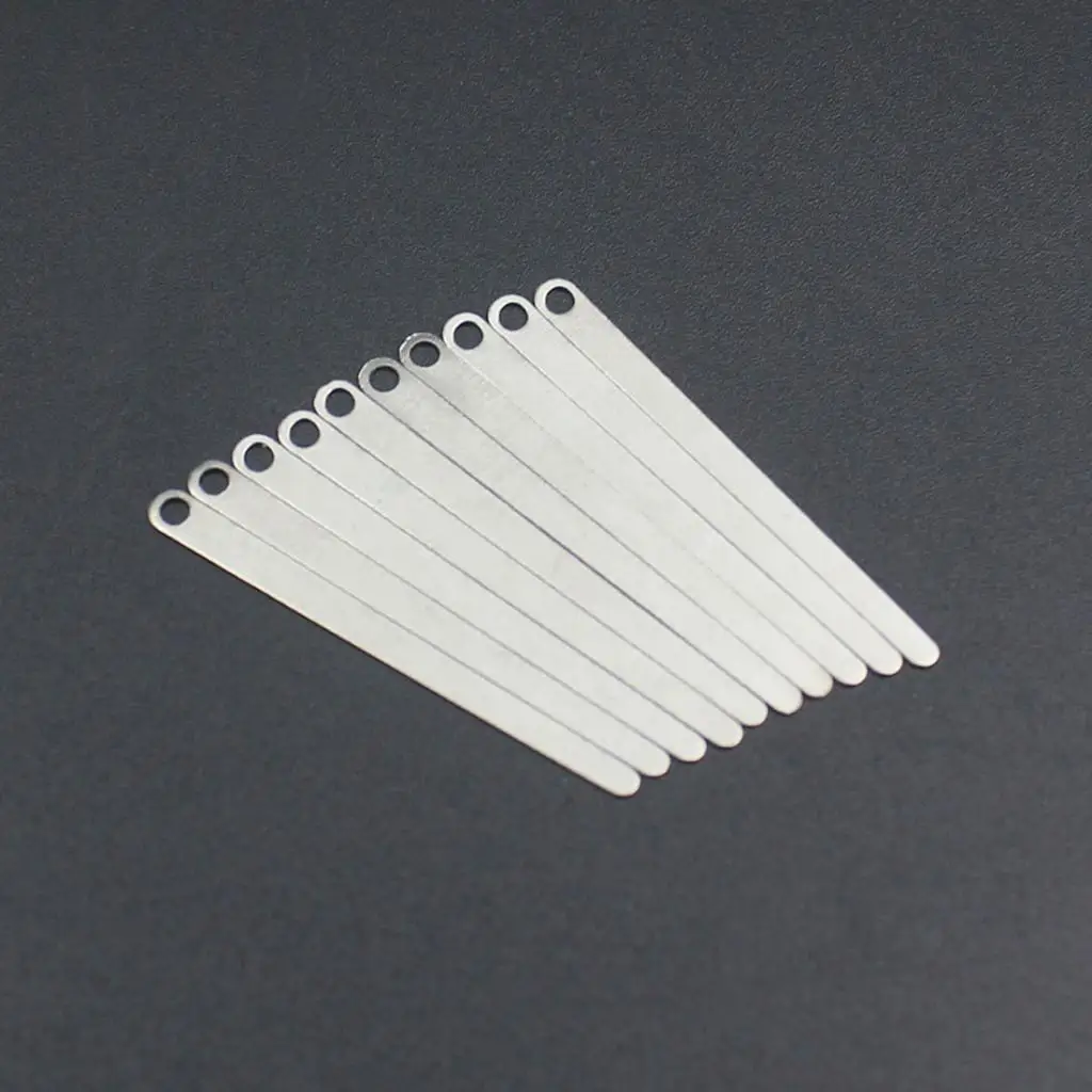 10 Pieces Metal Clarinet Leaf Springs Sax Flute Clarinet Repair Parts Silver 30x2.4mm