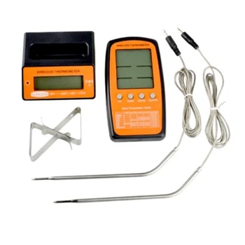 

Wireless Remote BBQ Thermometer Dual Probe Digital Cooking Meat Food Oven Thermometer for Grilling Smoker BBQ