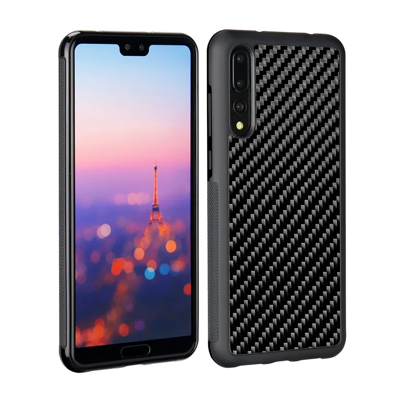 

Luxury Real Carbon Fiber Case TPU+PC Anti-Shock Cover for Huawei P30 P30 Pro Case