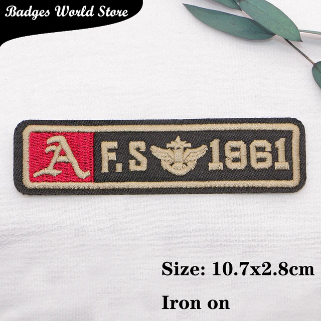 Army Punk Letters Labels Black Patches for clothes iron on stickers clothes  Patch badges DIY Jacket Jeans Embroidery - AliExpress