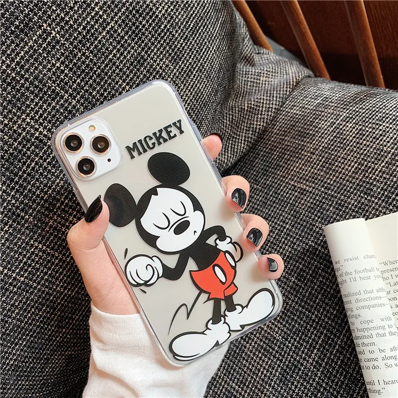 Милый мультяшный чехол для телефона с Микки Маусом для iPhone 11 11Pro Max, Забавный чехол с Дональдом для iPhone XR X XS Max 6 6s 7 8 Plus, чехол