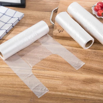 

100pc/set Plastic Bags Roll Vegetable Food Plastic Freezer Bag Clean Kitchen Food Fresh Bag Home Garden Cocina Cuisine