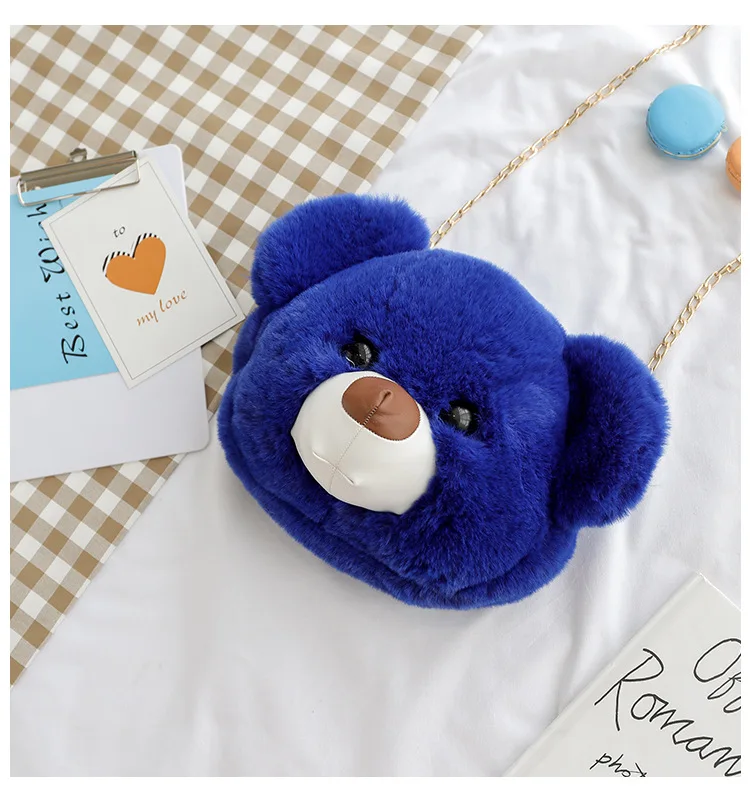 Shoulder Multi-Purpose Cute Kindergarten School Bag Cute Teddy Bear Big Head Bag a Generation of Fat
