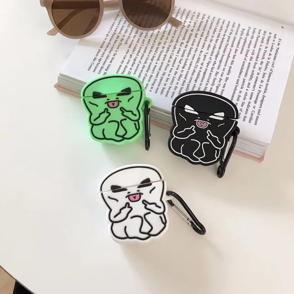 Чехол для AirPods Flip Alien Cool Street Ring Chain Мягкий силиконовый чехол