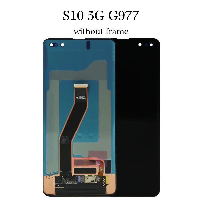 1 шт Супер AMOLED для samsung Galaxy S10 5G G977 lcd дисплей кодирующий преобразователь сенсорного экрана в сборе для S10 lcd Замена для G977