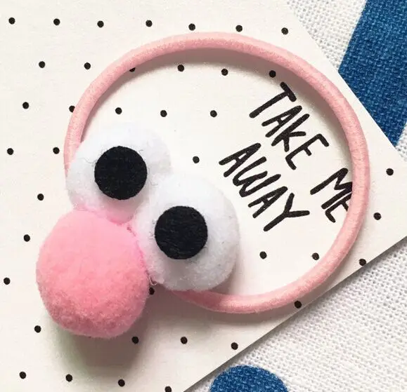 200 шт/Партия DIY мульти плюшевые простые Мультяшные животные заколки для волос стереоскопические глаза резинки для волос Инструменты для укладки аксессуары HA896