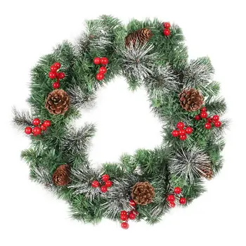 

Christmas Artificial Wreath Large Reusable Pine Cone Wreath Door Window Decorative Garland For Festive Decor