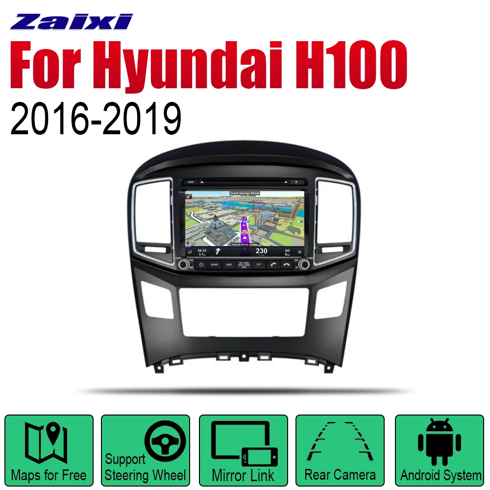 

ZaiXi Auto Radio 2 Din Android Car DVD Player For Hyundai H100 H300 2016~2019 GPS Navigation BT Wifi Map Multimedia system