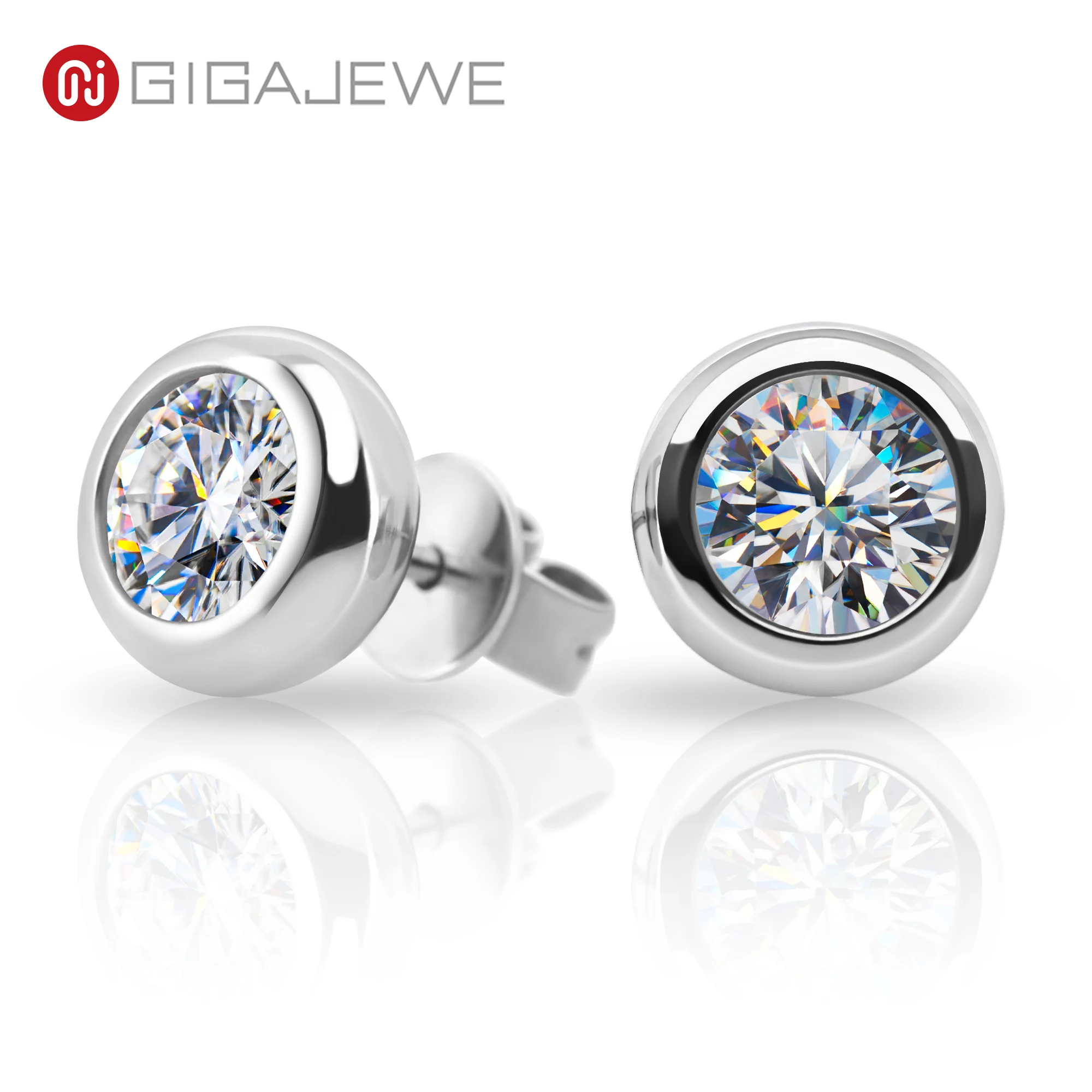 

Серьги-гвоздики GIGAJEWE 0.5ctX2 5,0 мм Moissanite Top D VVS1 с круглой огранкой по индивидуальному заказу, 18 К, белое золото, круглые серьги-гвоздики, ювелирные изделия для женщин и девушек, подарок