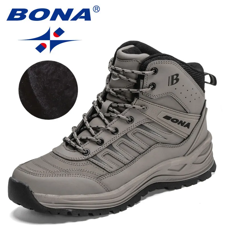 Snow Boots Winter Men Plush Action Leather Super Warm Ankle Outdoor Hiking
