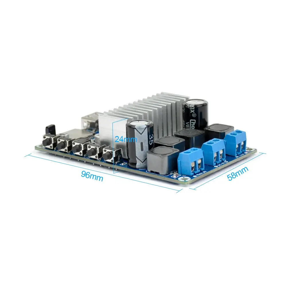 TPA3116D2 Bluetooth усилитель плата 50 Вт* 2 Bluetooth 4,2 Динамик Приемник плата fm-радио USB декодер WMA MP3 эквалайзер звонки