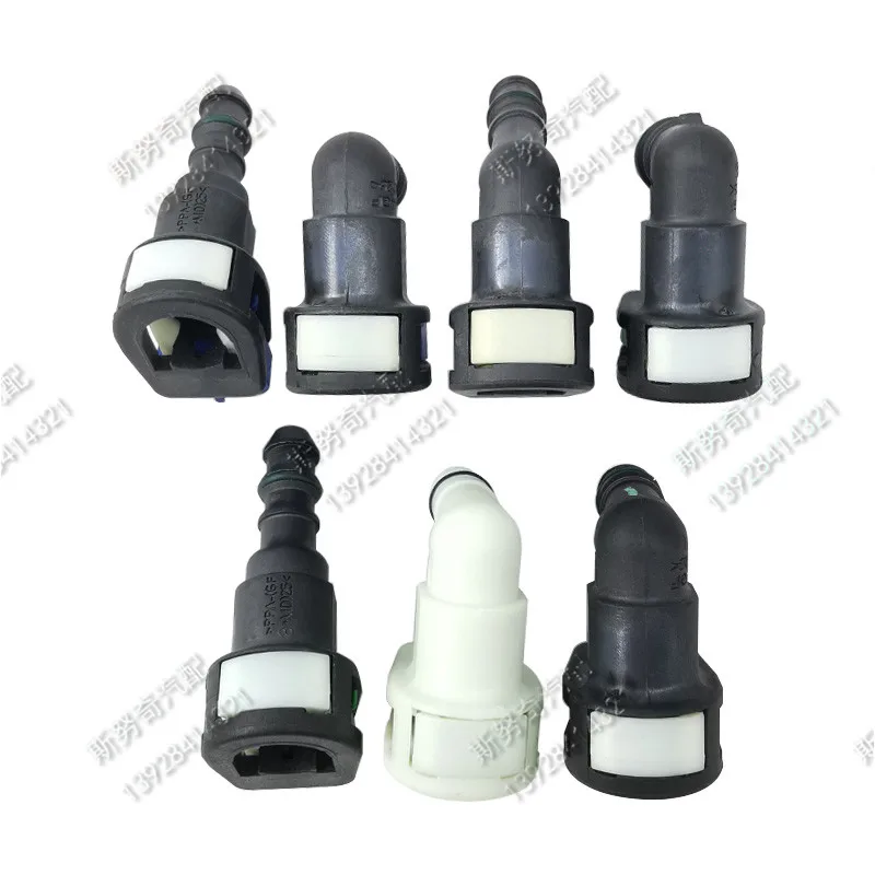 high quality 7.89mm 7.89 ID6 Fuel line quick connector 90 180 degree SAE Fuel pipe joint plastic fittings for 2pcs a lot