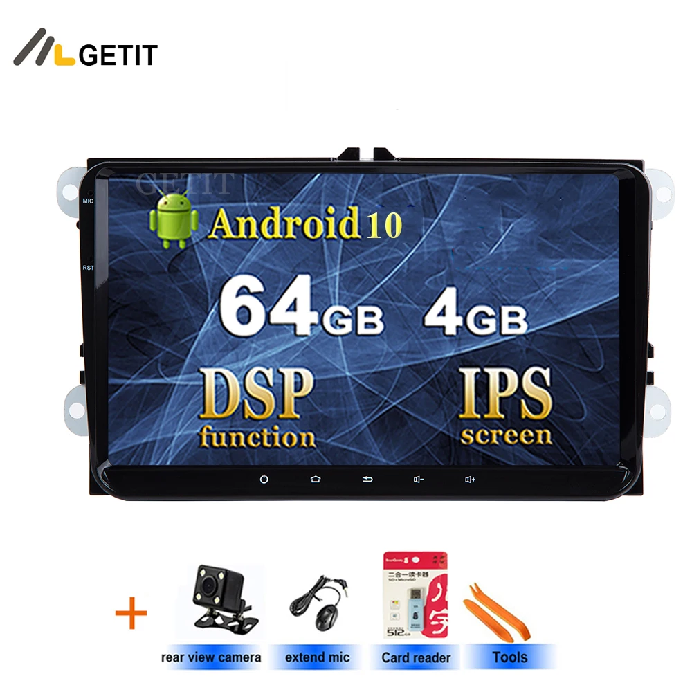 9 &quotAndroid 10 автомобильный DVD радио GPS для VW Passat CC Golf 5 6 T5 EOS B5 B6 B7 Jetta Touran Tiguan Multivan со