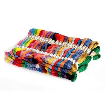 

Lot 100 Multi Colors Cross Stitch Cotton Embroidery Thread Floss Sewing Skeins