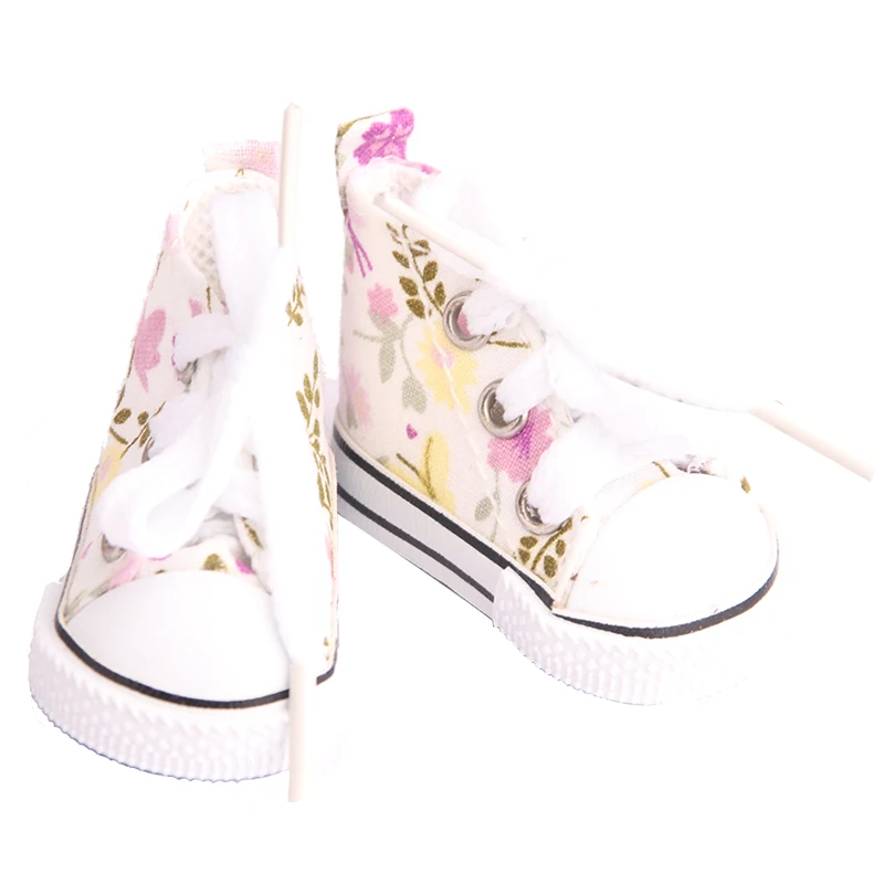5cm Canvas Shoes For EXO Nancy Doll Hand Made 12 Colors Dot Mini Canvas Shoes Sneakers For DIY Cotton Russia Doll Girl Best Gift 3